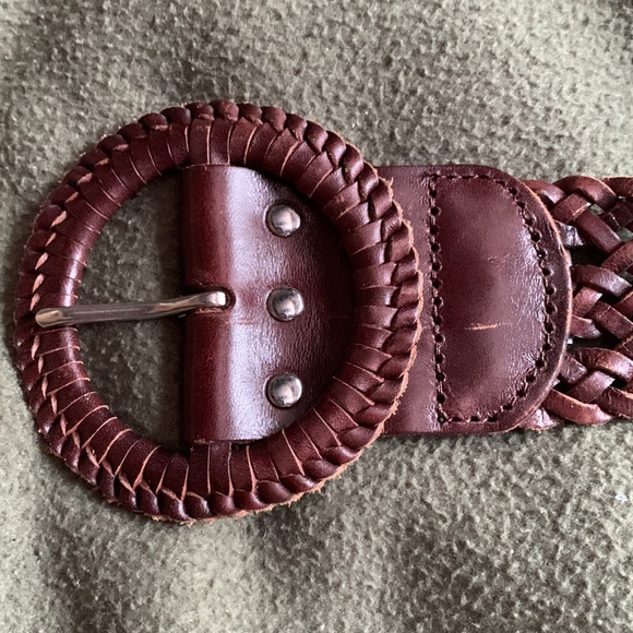 American Eagle Outfitters brown, braided leather belt.  Size XS/S. - Picture 2 of 3